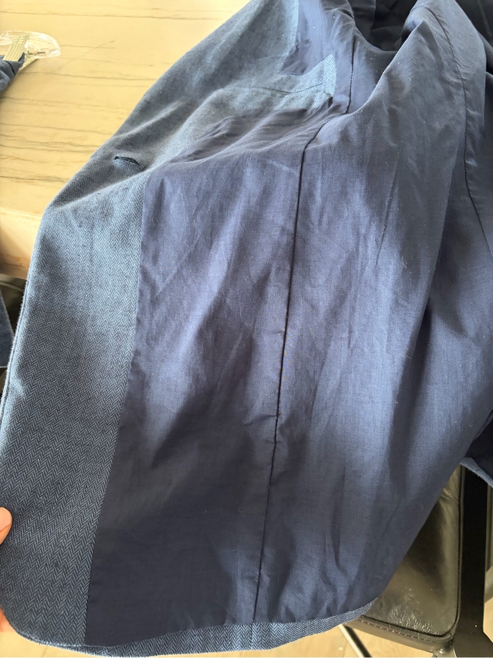 Banana Republic Blue Linen-Blend Blazer with High-Waist Shorts Set - Picture 6 of 11